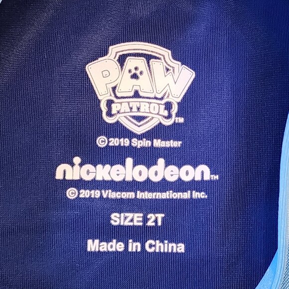 Paw Patrol Toddler Boys Blue Rash Guard Size 2T - Picture 4 of 4